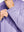 Close-up of cuff on Pinstripe Quarter Zip Pullover, showing stretch and construction – LAVENDER MELANGE
