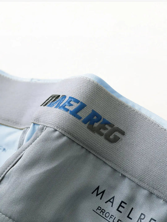 LIGHT BLUE Water Resistant Everyday Pants close-up of waistband inner logo detail