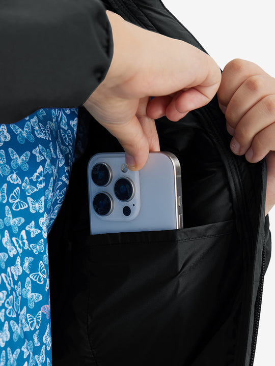 Boys Windproof Puffer Jacket with Pockets