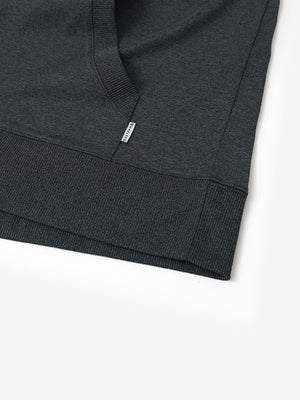 Hem detail of the Brick Heather Athletic Golf Hoodie, highlighting clean stitching and neat design.