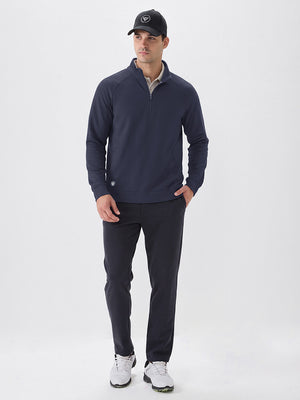 Heather Textured Quarter Zip Pullover