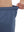 Detail view showing waist stretch on misty blue breathable running shorts with 4 zipper pockets