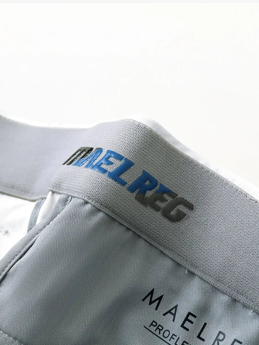 WHITE Water Resistant Everyday Pants close-up of waistband inner logo detail