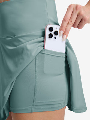 Women's High Waisted Golf Skirts with 4 Inner Pockets