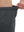 Detail view showing waist stretch on dark grey breathable running shorts with 4 zipper pockets