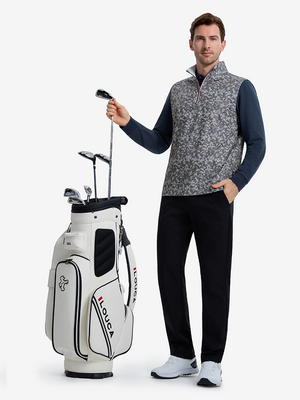 Full Print Quarter Zip Sleeveless Vest Pullover