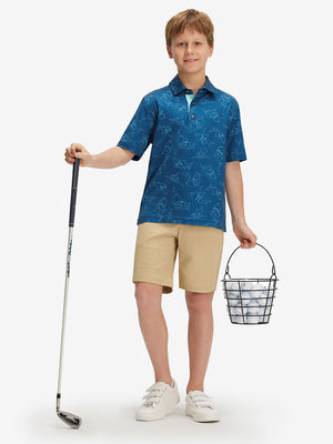 Polos elásticos ligeros con estampado juvenil