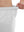 Detail view showing waist stretch on white breathable running shorts with 4 zipper pockets