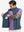 Close-up of water-resistant fleece golf vests pocket holding a phone, practical detail in bluish grey