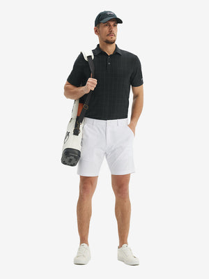 Performance Reflective Checked Collar Golf Shirt