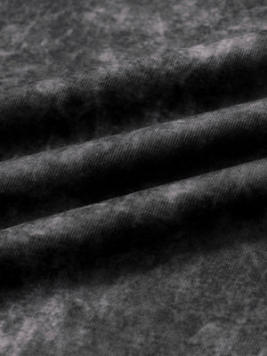 Exclusive print kangaroo hoodies, close-up of fabric in black with unique printed texture and soft feel