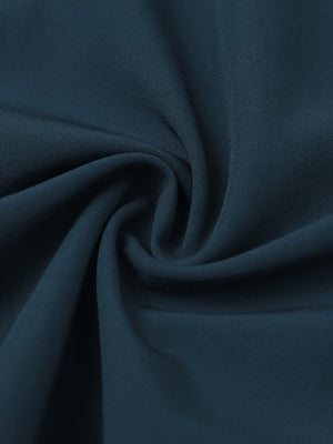 Fabric close-up of traditional breathable solid shirt, soft weave with airy blue indigo finish