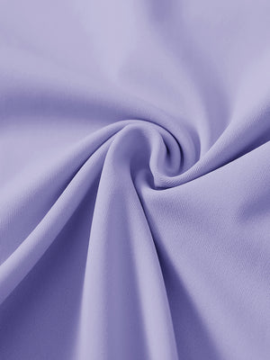 Close-up of ultra-stretch quick dry fabric used in lavender women's golf sweatpants