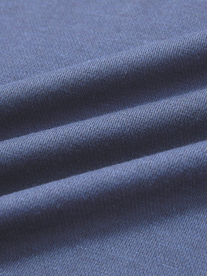 Fabric detail of Premium jacquard quarter zip pullover with textured weave in colony blue
