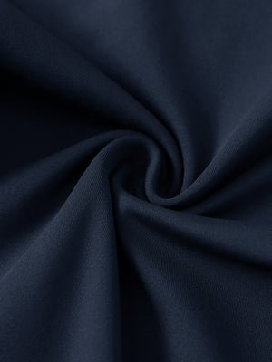 Close-up of ultra-stretch quick dry fabric used in navy women's golf sweatpants