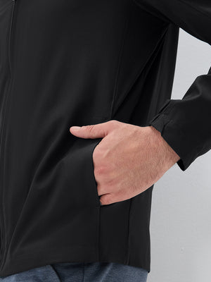 Full Zip Stand Collar Lightweight Windbreaker Jacket