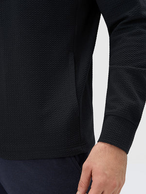 Texture Pullover Hoodie with Pockets