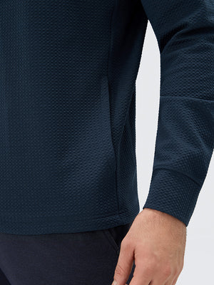 Texture Pullover Hoodie with Pockets