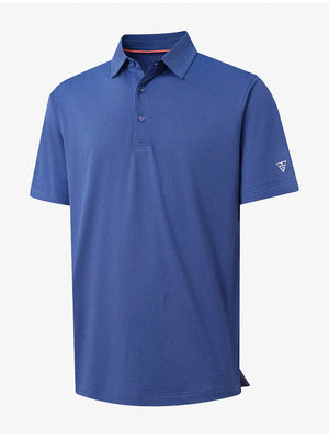 3D render highlighting textured jacquard pattern on PLUM BLUE Performance Ananas Jacquard Polo