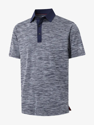 3D render showing the navy heather fabric texture and design