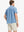 Back half-body view wearing BLUE WHITE BONEFISH Stylish Printing Summer Shirt.