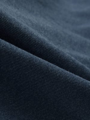 Heather Brushed Rib Knit Crewneck Sweatshirt