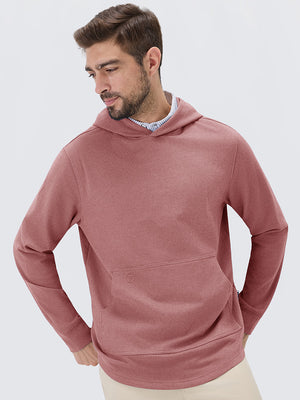 Stretch Ultra-Comfy Heather Brushed Rib Knit Hoodie