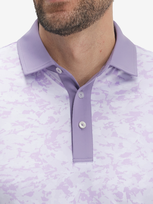 Stylish Full Print Contrast Collared Golf Polo Shirts