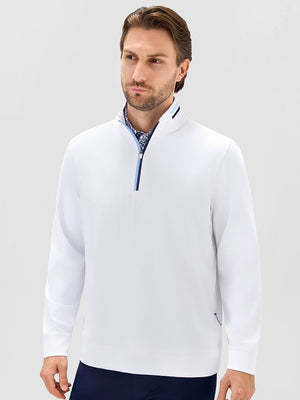 4-Way Stretch Ribbed 1/4 Zip Sweatshirt